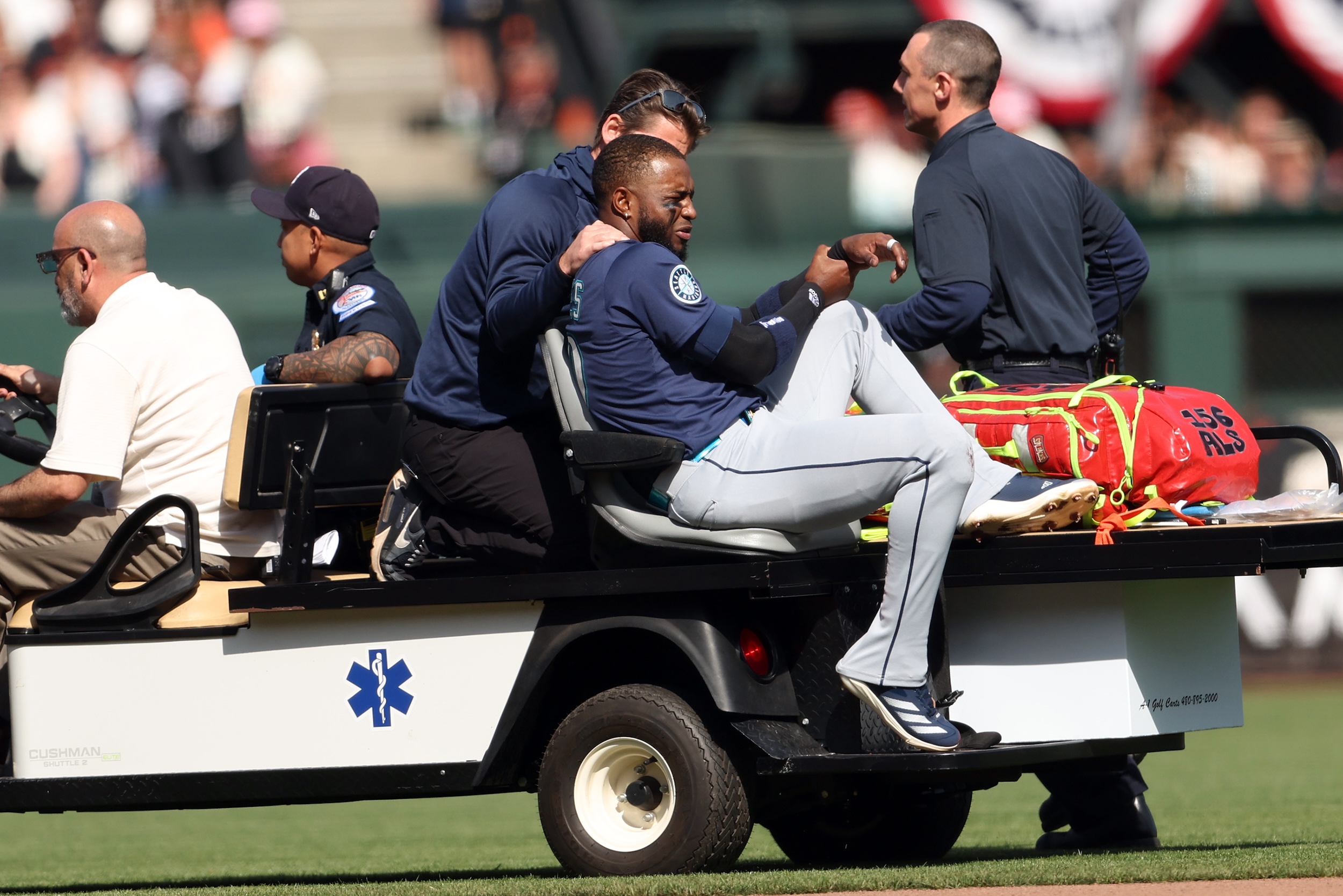 Victor Robles is carted off the field.